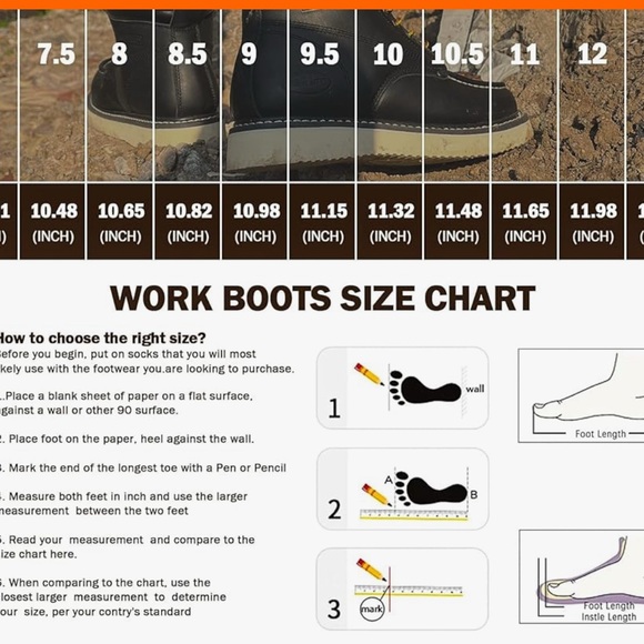 Stylish Black Men's Boots with Orange Laces - Picture 4 of 7